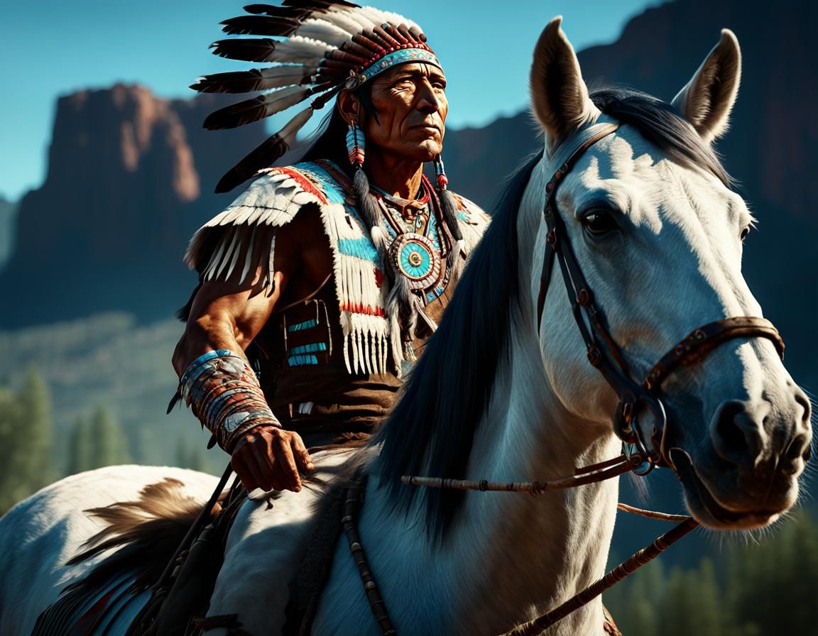 A native American Indian warrior