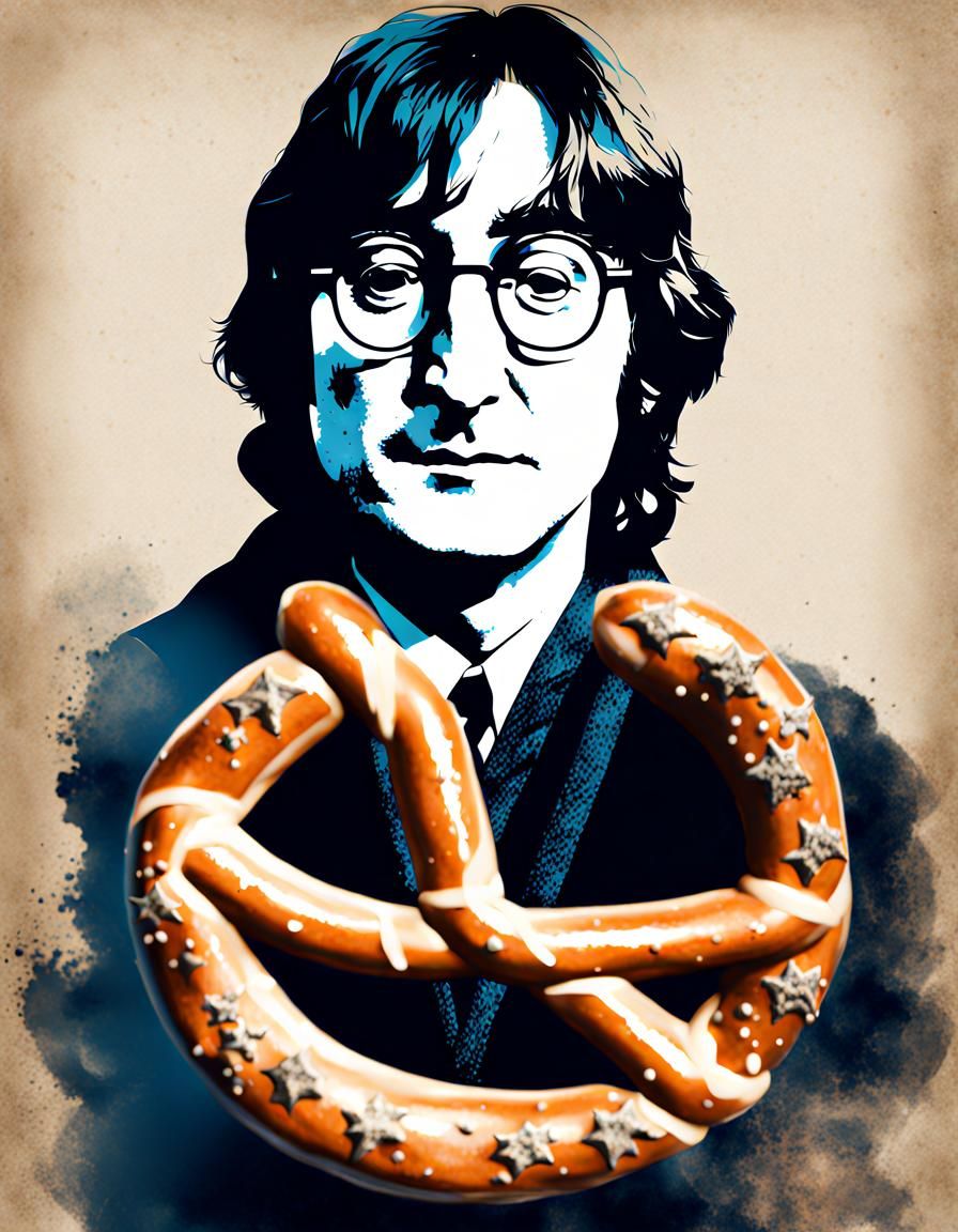 John Lennon Meets Pretzel
