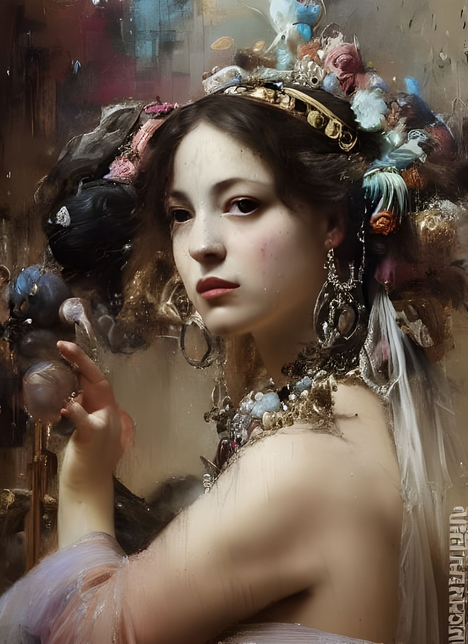 Renaissance Princess Portrait in Classic Paint Style
