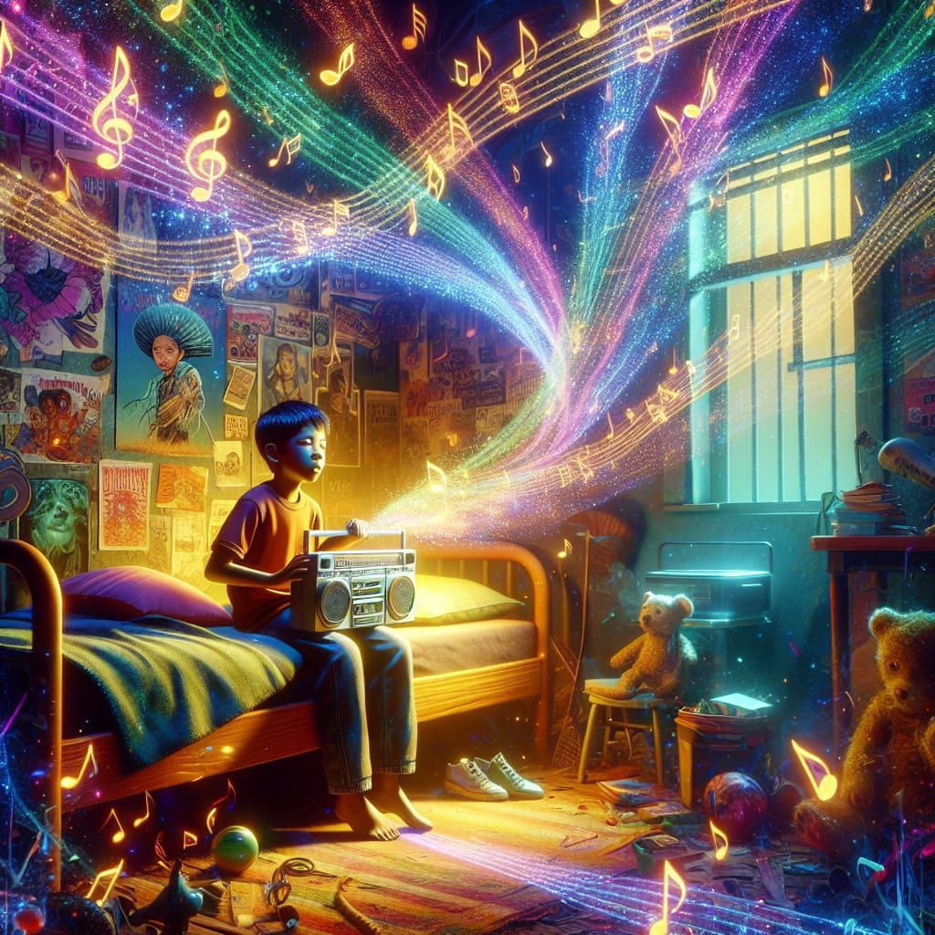 When music lights up the room