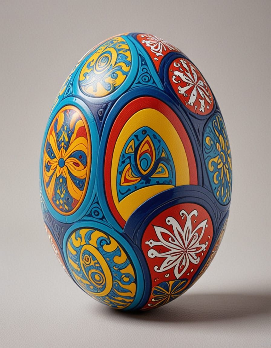 Surreal Easter Egg in Escher-Dali Style