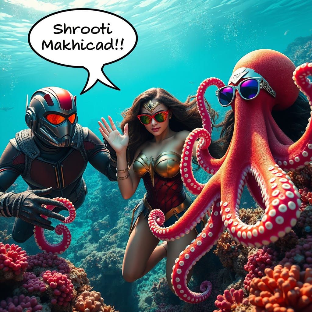 Superheroines Star in Vibrant Underwater Photoshoot with Oct...