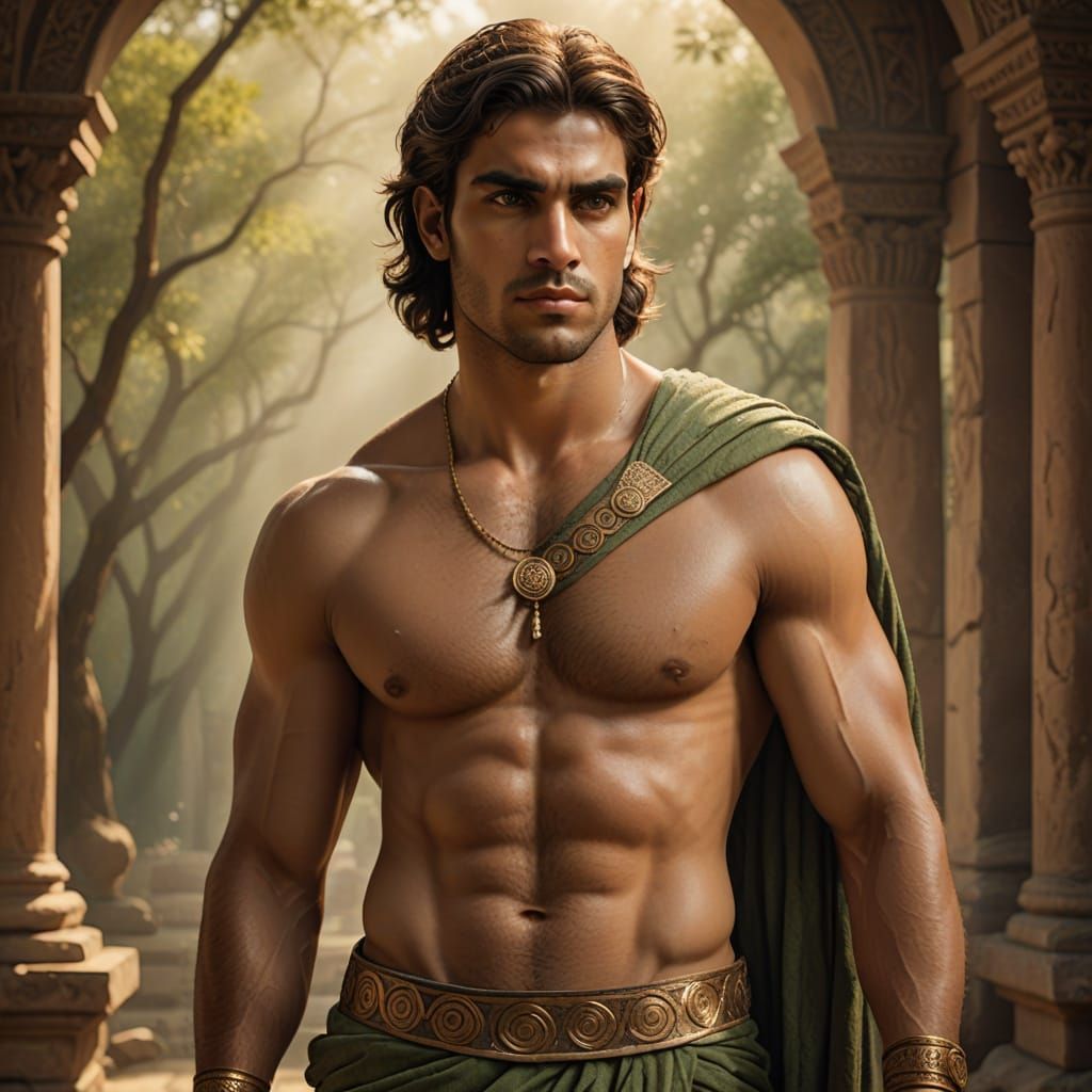 Handsome Greek Prince in Photorealistic Digital Art
