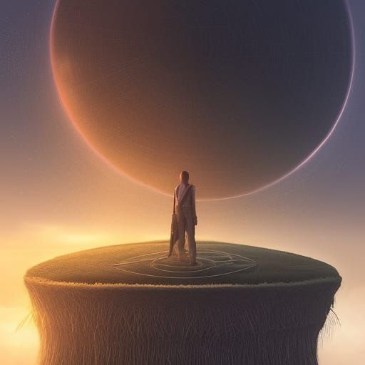 Magic Orb over Crop Circle: Digital Matte Painting