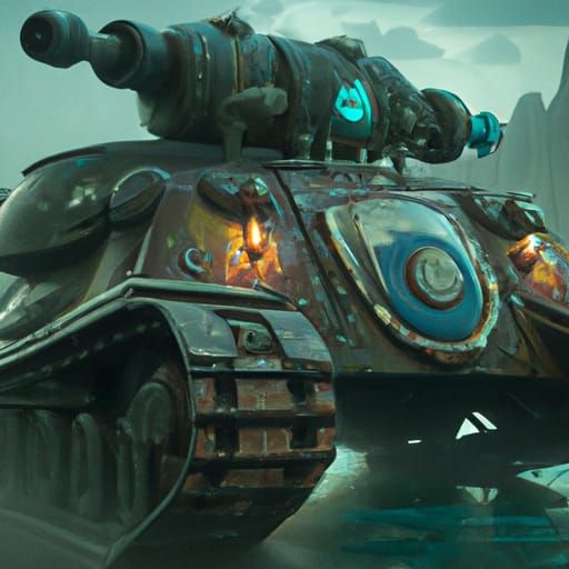 Detailed Tank Matte Painting in Deep Color