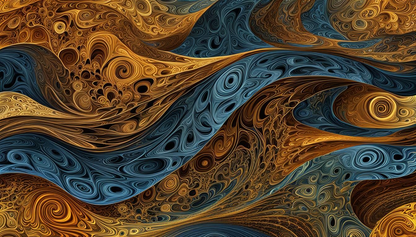 Abstract Vector Fractal Portrait in Golden Hour