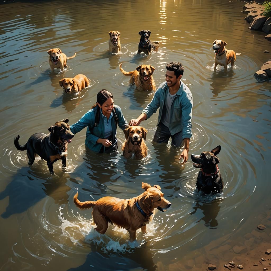 Reunion: People and Dogs in Flooded Rio Grande do Sul
