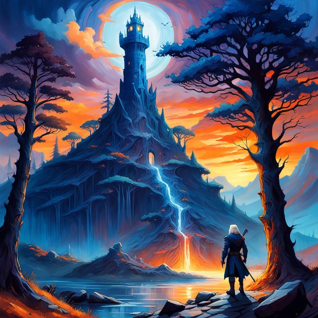 Dark Fantasy Hero Drizzt Do'Urden in Mystical Forest