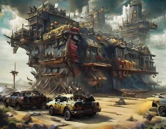 <lora:Jgvgv:1.0> <lora:Future Distopia:1.0> Apocalypse box. Photorealistic finalRender