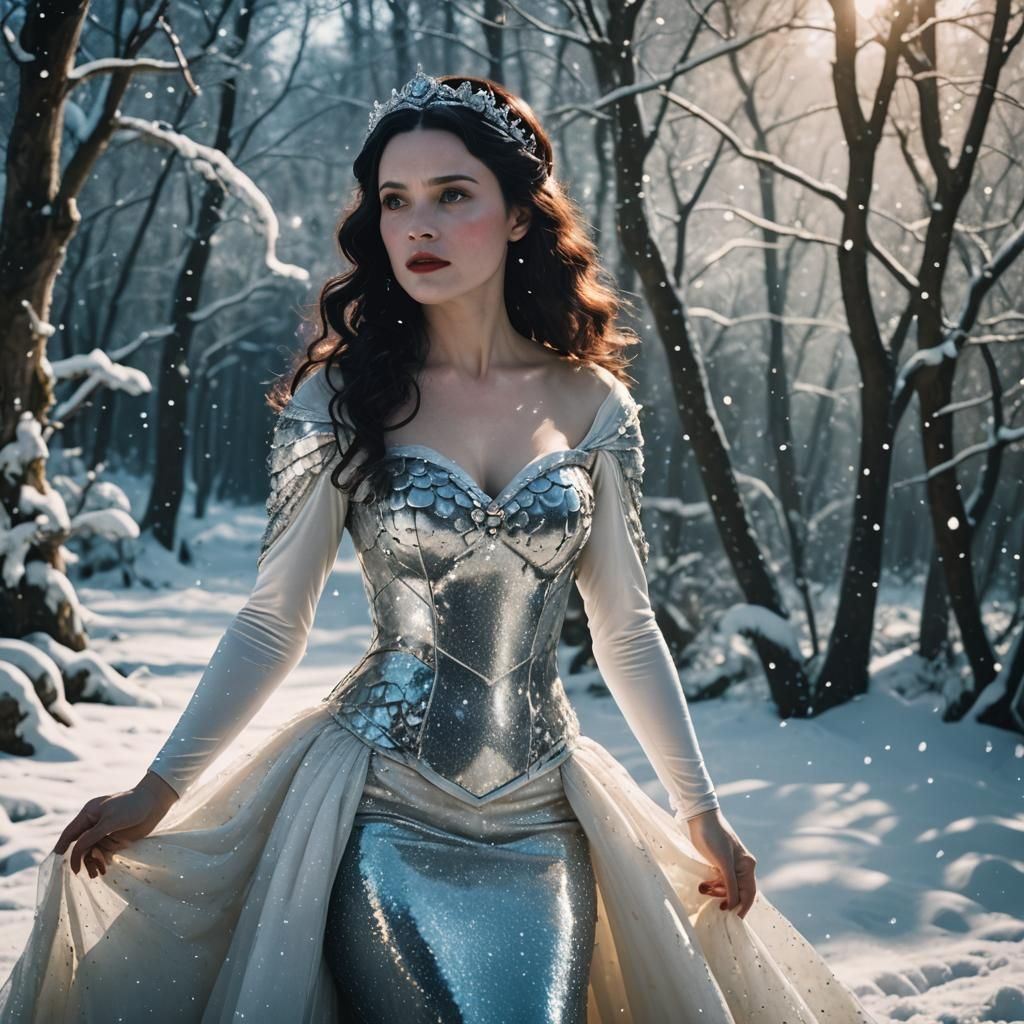 Snow White as a Sparkling Space Mermaid