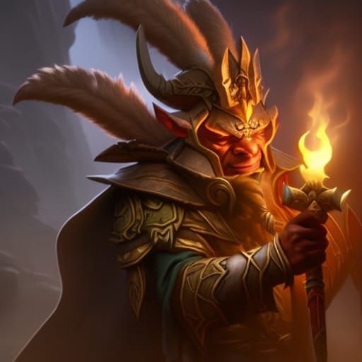 Hyperrealistic Goblin Shaman in Mystical Lighting