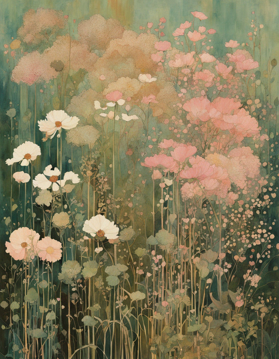 Wildflower Bloom in Earthy Hues