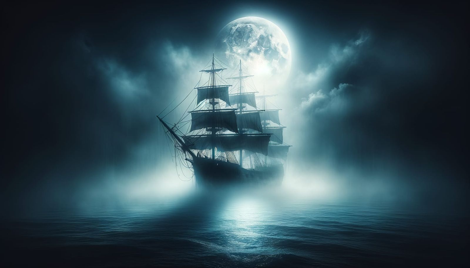 The Ghost Ship emerging from the fog