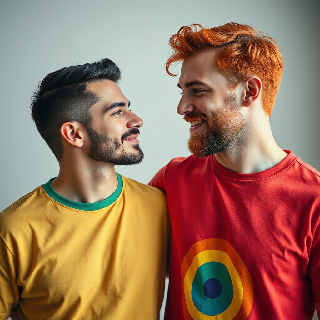 Two Handsome Men in Love: a Professional Portrait