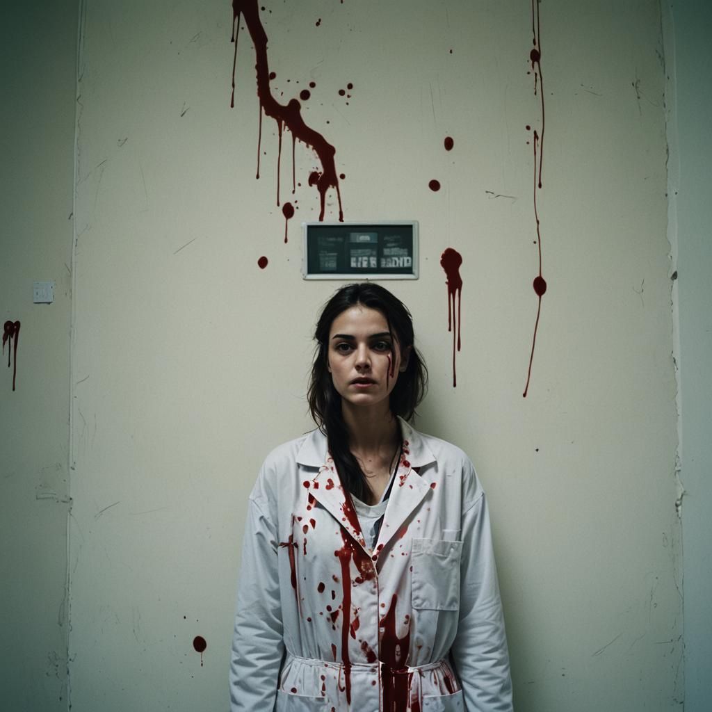 Girl in Hospital with Cinematic Lighting