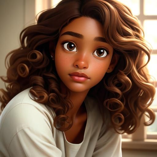 Portrait of a Brown-Skinned Woman in Natural Light