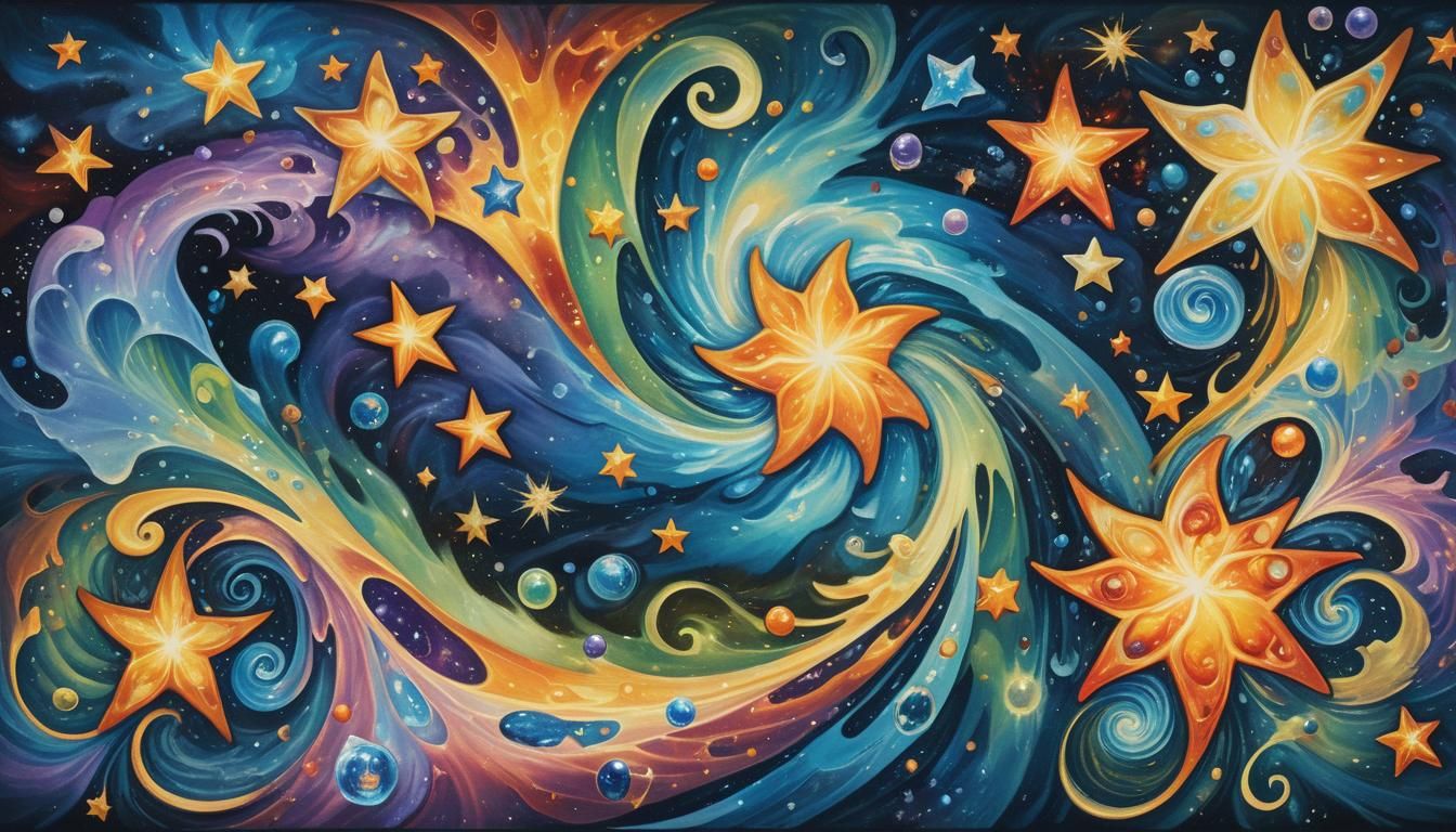 Surreal Water and Fire Elementals in Plasma Maelstrom