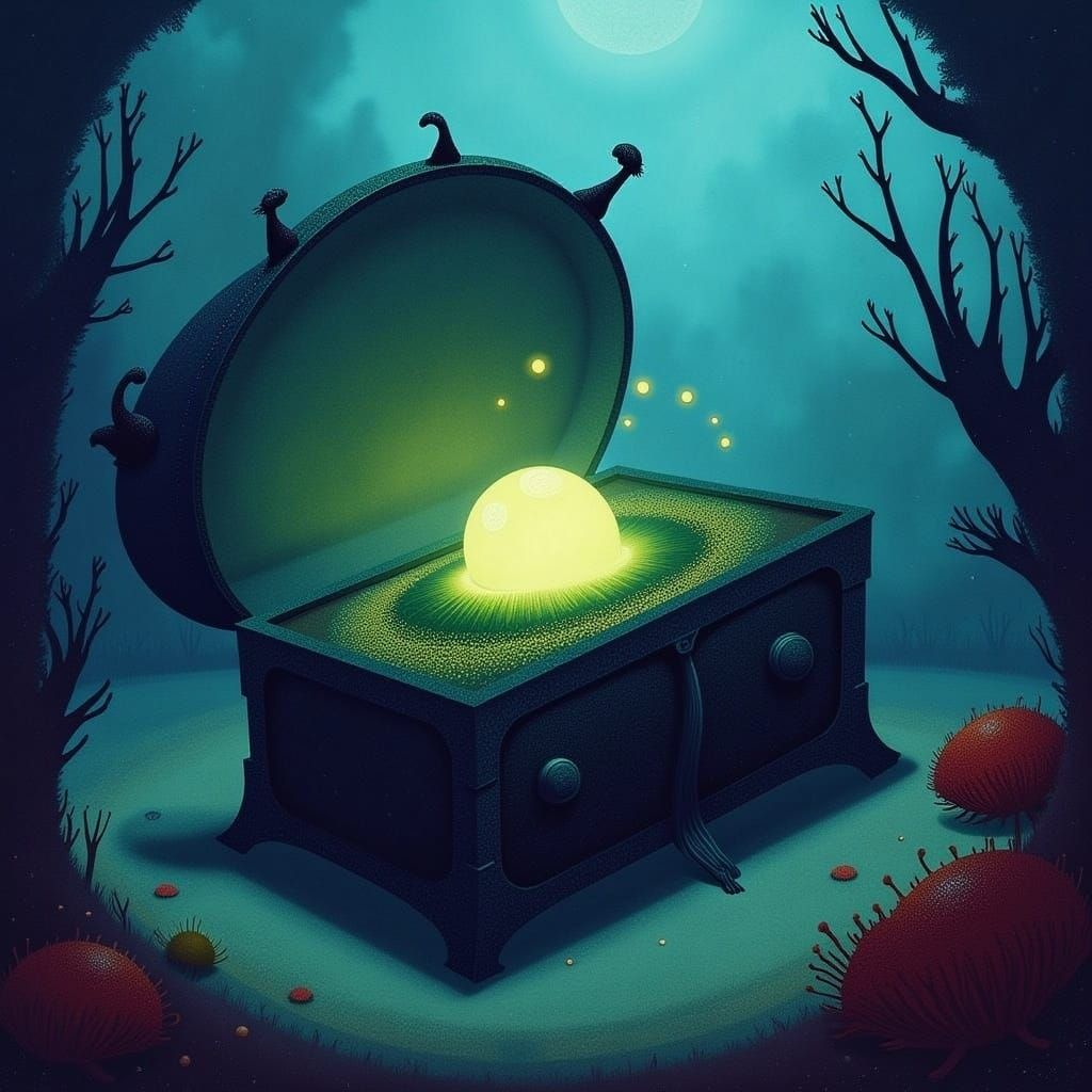 Ethereal Treasure Chest Undersea Fantasy Art