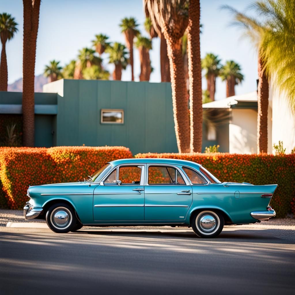 Classic 1950s Car in Palm Springs: Automotive Photography