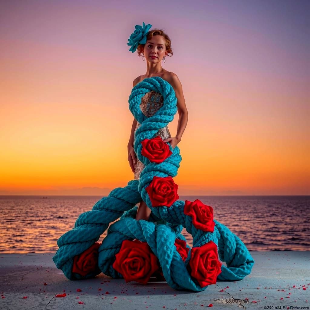 Abstract Swirling Red Forms