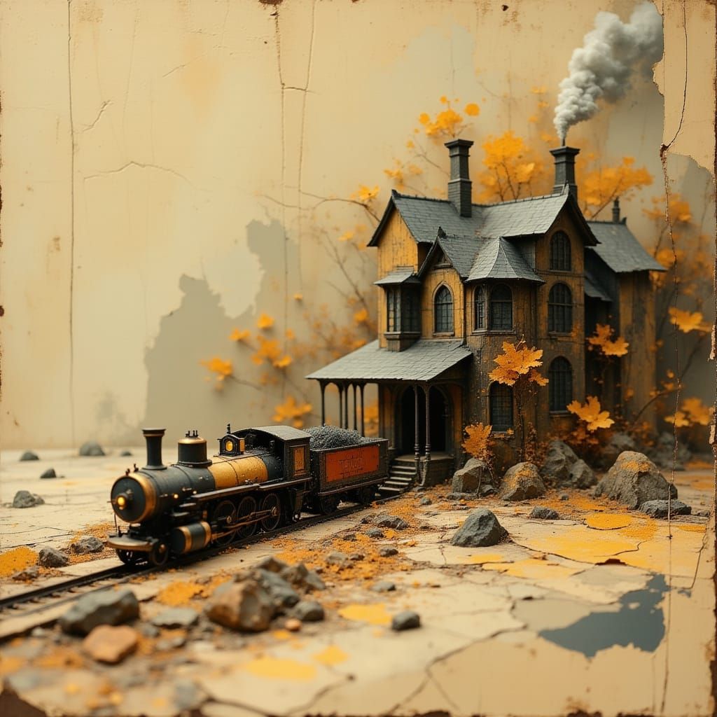 Steampunk Pencil Train Station: Miniature Masterpiece