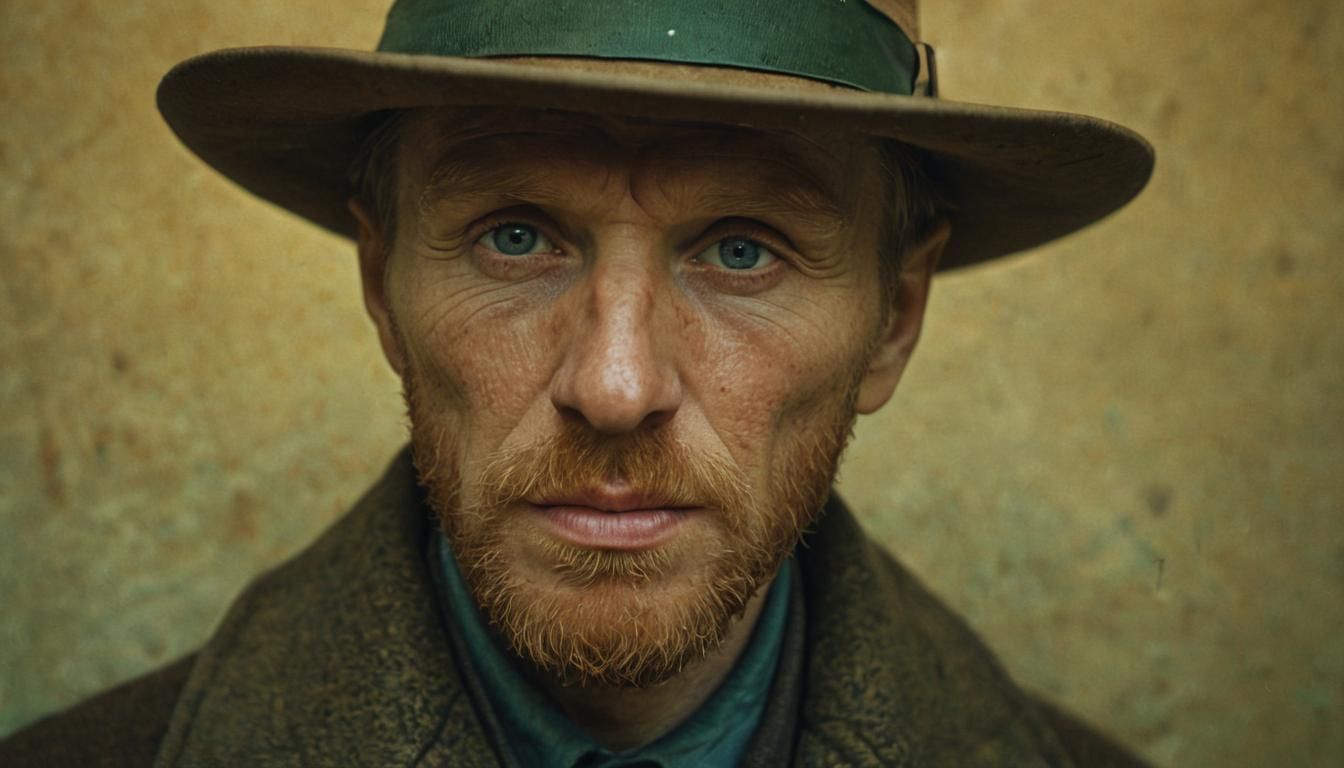 Van Gogh Portrait in Cinematic Film Still