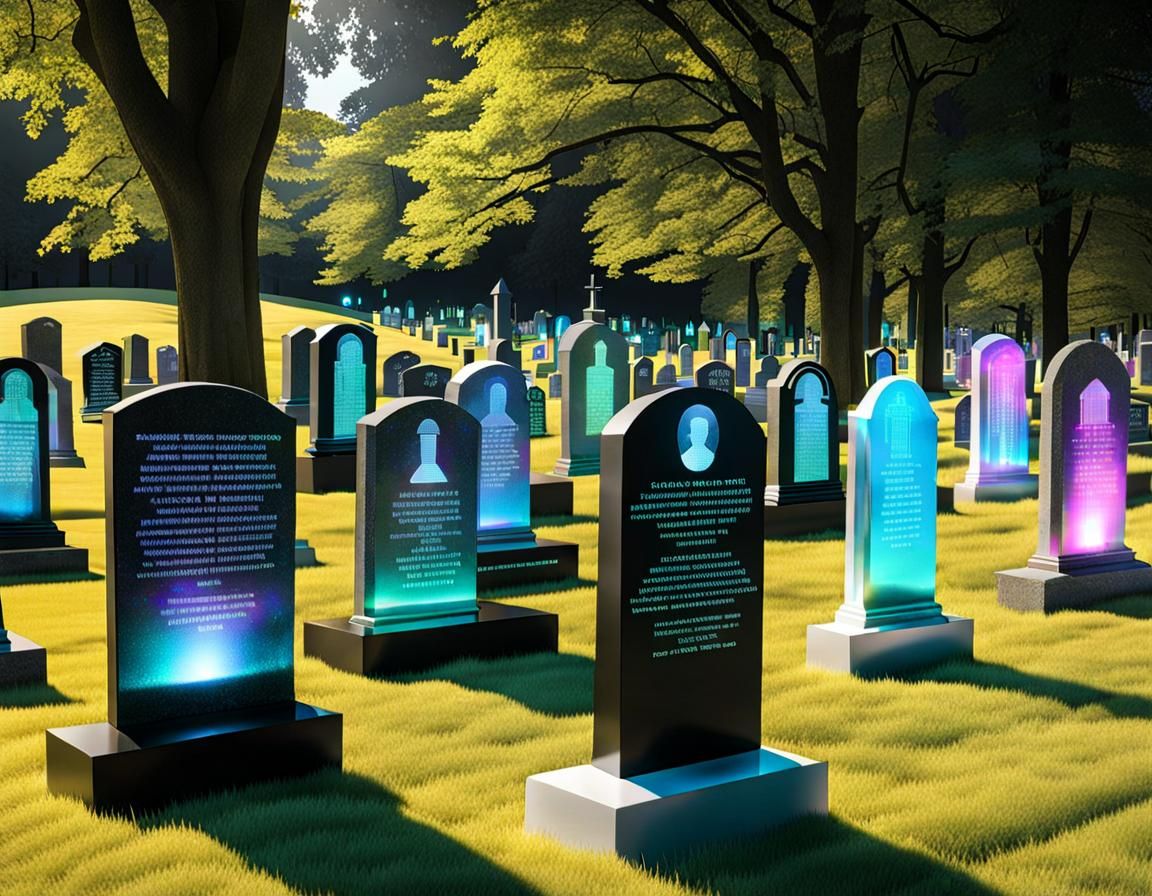 Holographic Gravestones in a Cemetery