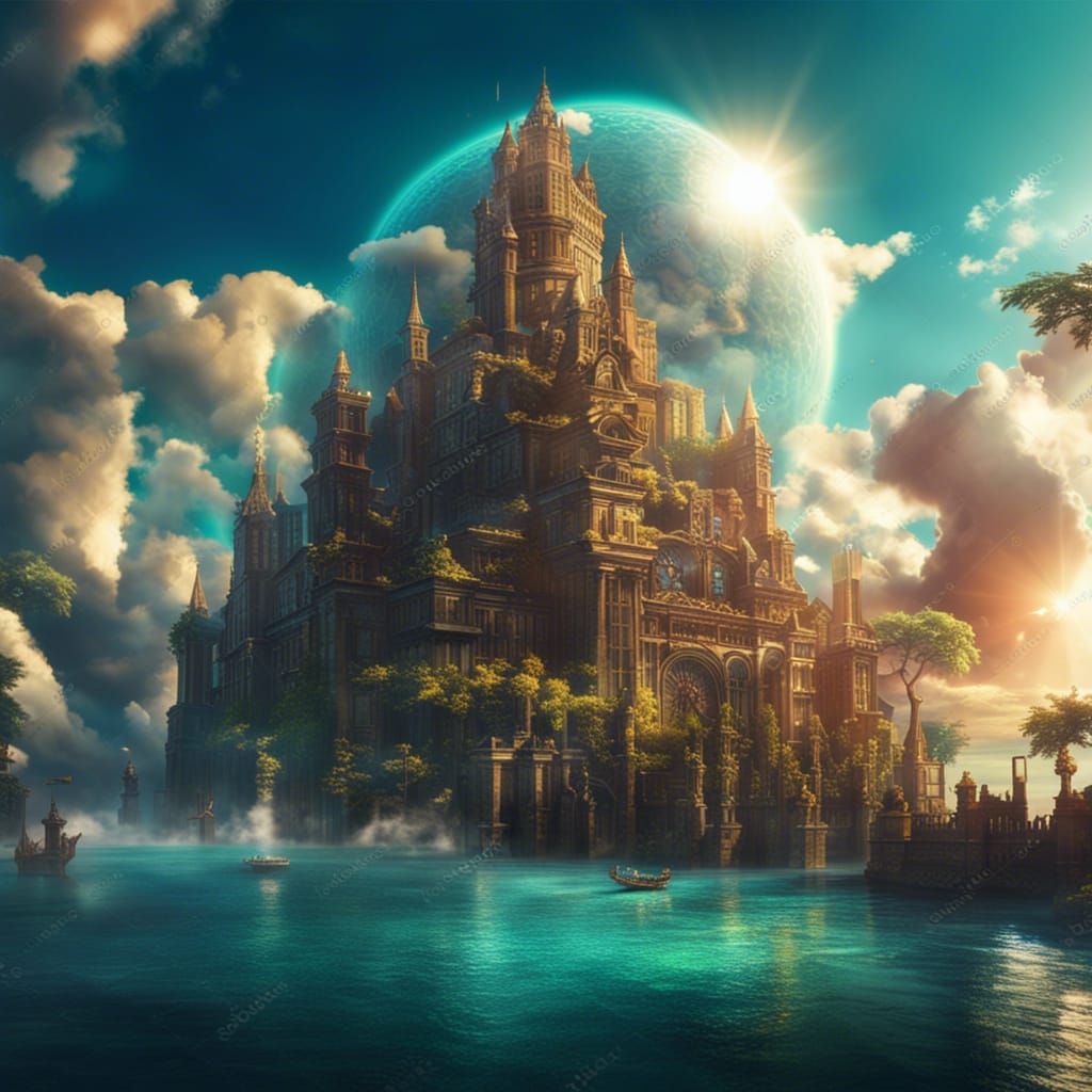 Atlantis: Lost City in the Sky, Fantasy Art