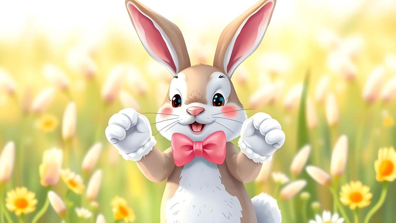 Cute Animated Anthropomorphic Bunny Rabbit