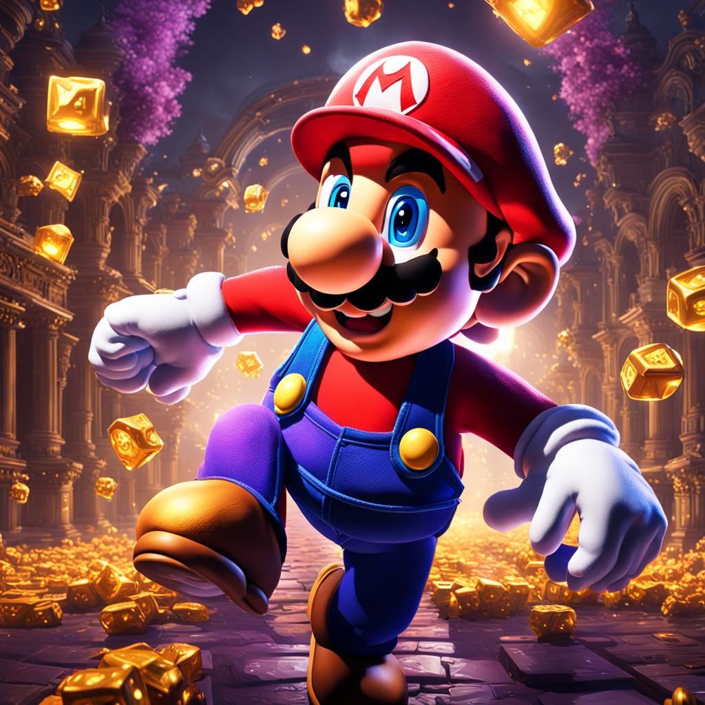 Super Mario Dark Fantasy Concept Art in 8k