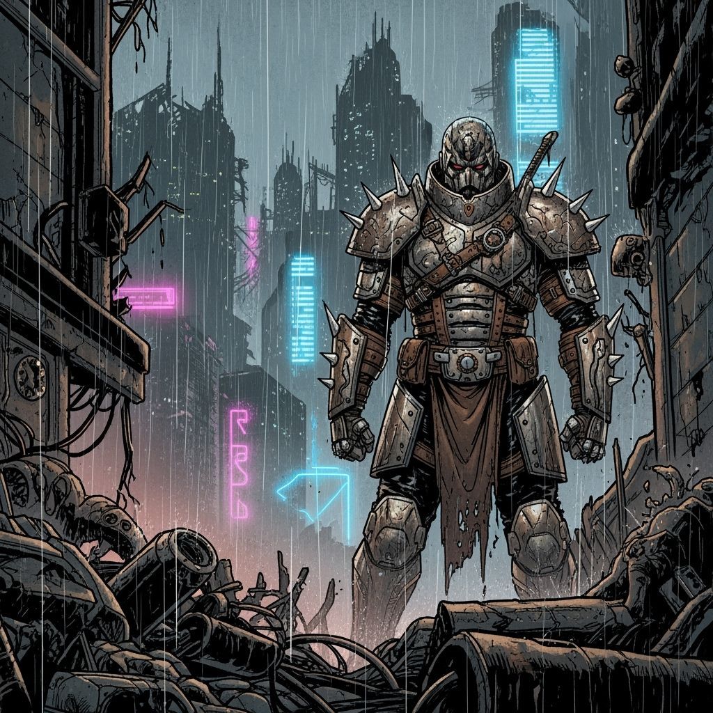 Grimdark Comic Book Illustration