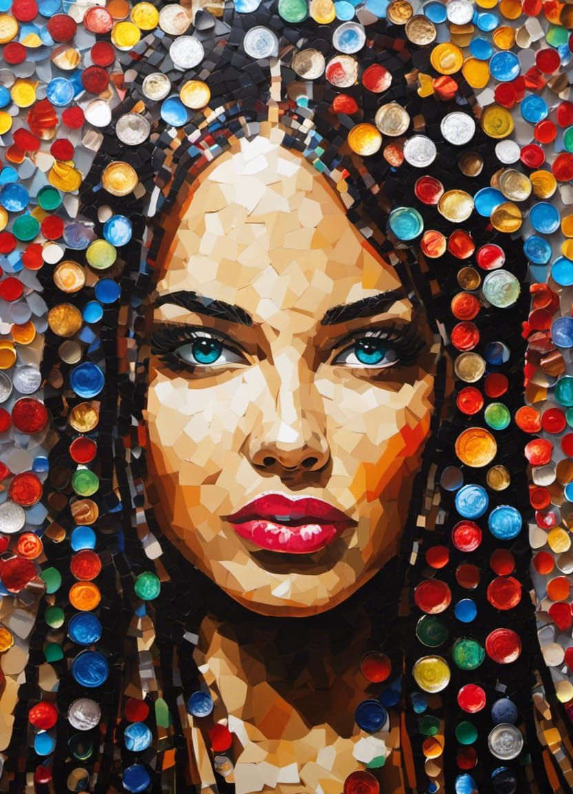 Bottle Caps Painting