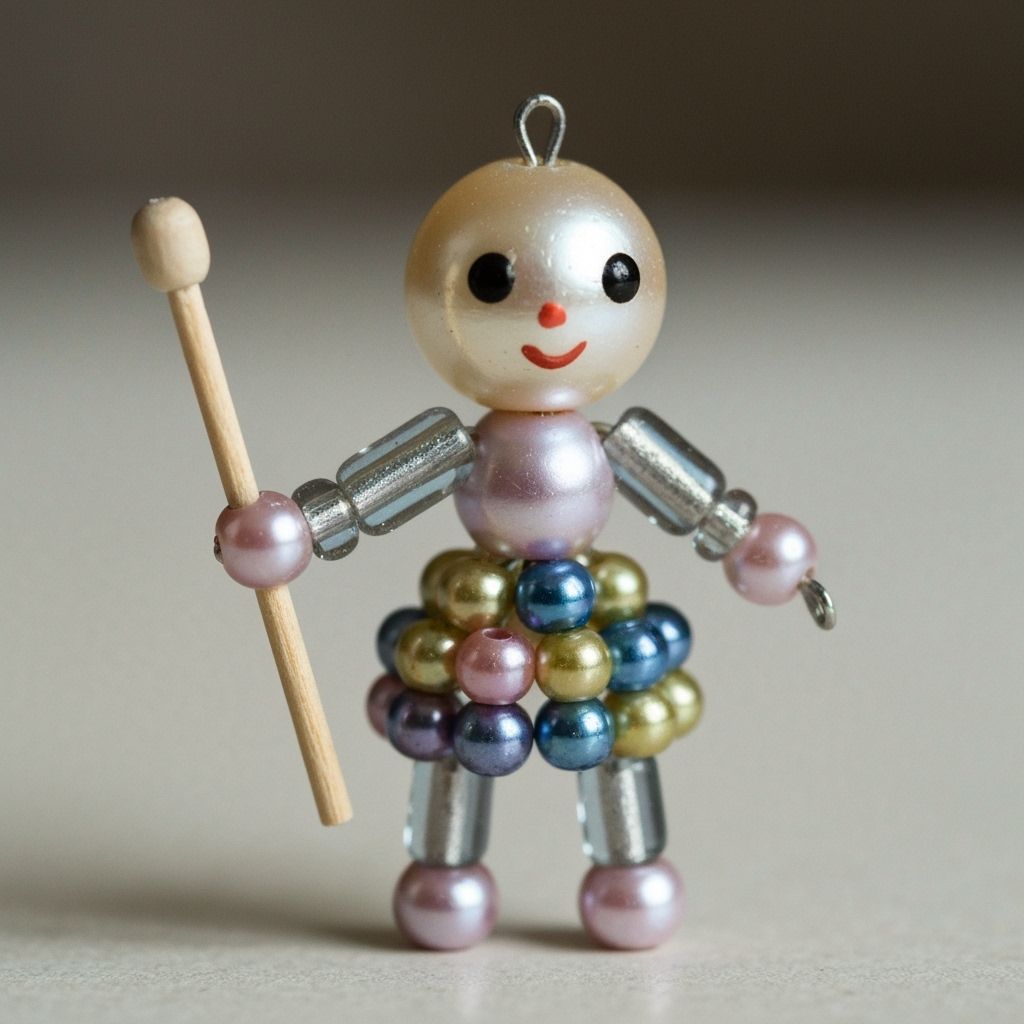 Exquisite Glass Bead Doll Macro Photograph