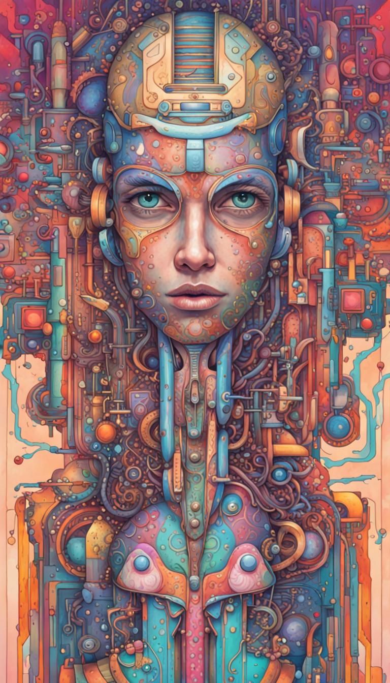 Inside a Super AI Being: Colorful Details