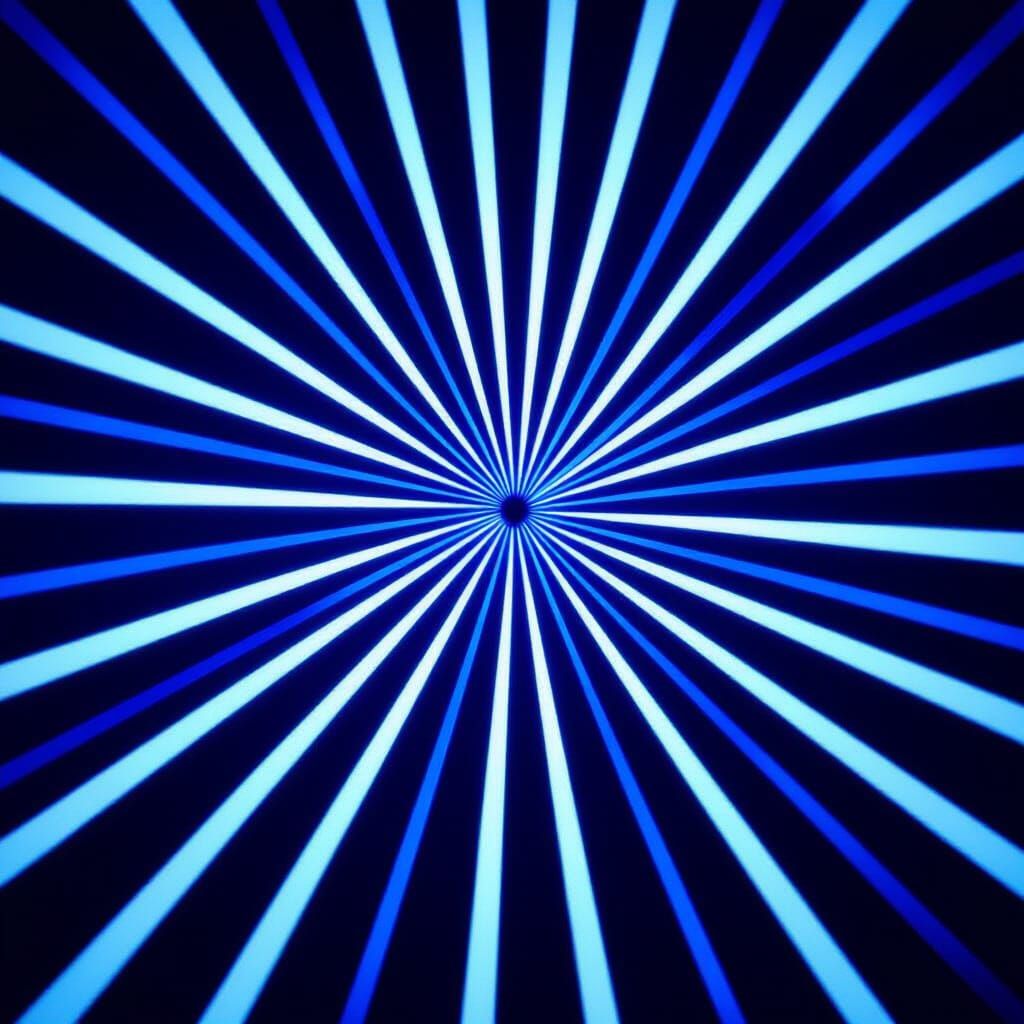 Black light effect on black and white blue