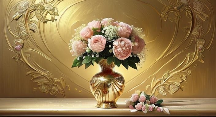 Elegant Art Nouveau Floral Masterpiece