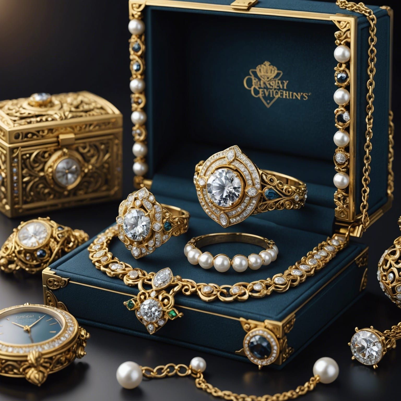 Diamond Jewelry in Detailed Matte Painting