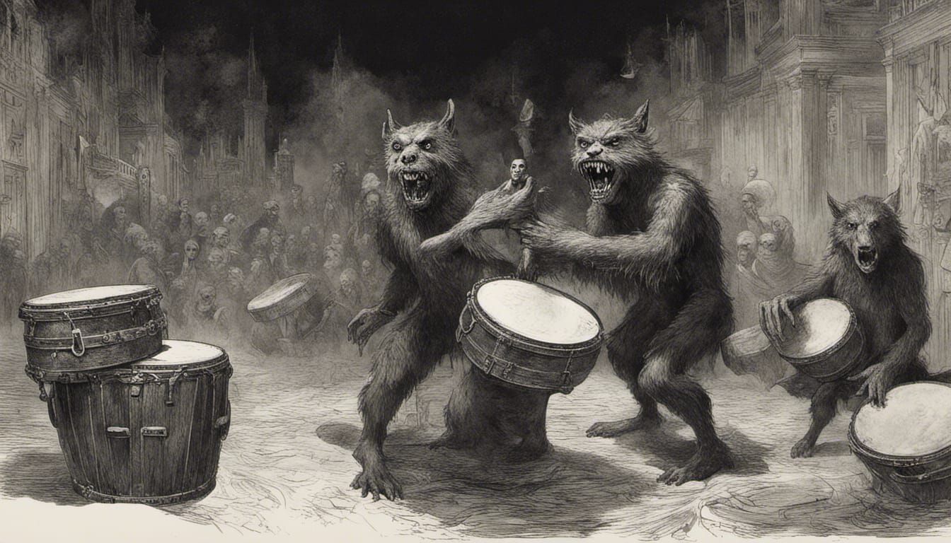 Werewolves Having A Drum Circle IV