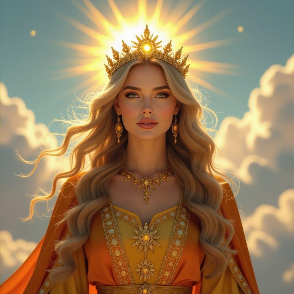 Sunna, Germanic Solar Goddess in the Sky