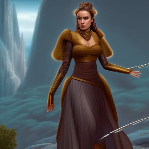 Padme Amidala: Detailed Matte Painting in 8K