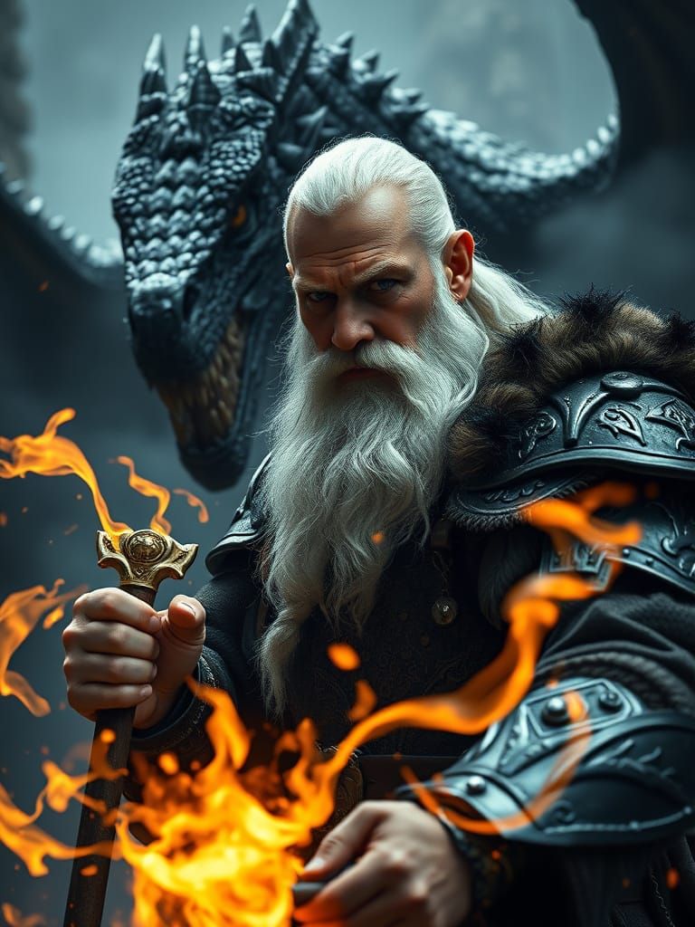 The Dark Mage and his creature...