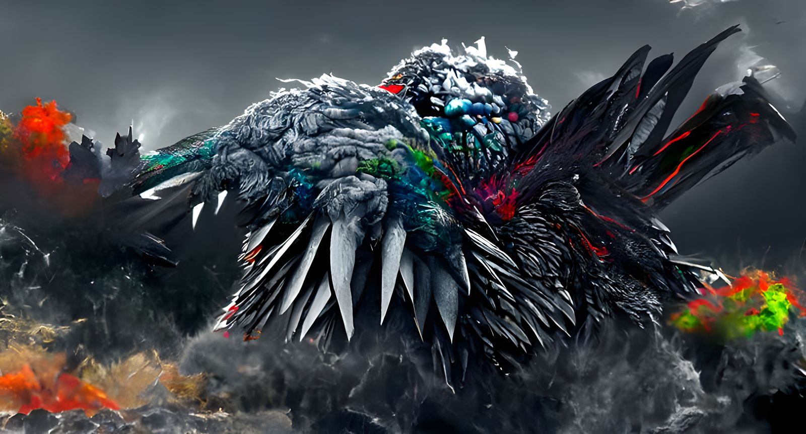 Bird Kaiju Monster "Black Parrot"