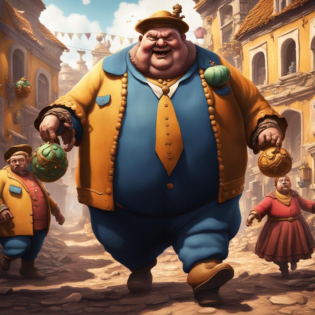 Fantastical Matte Painting of Figgy People