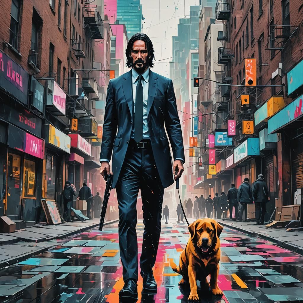 John Wick Pop Art Screen Print