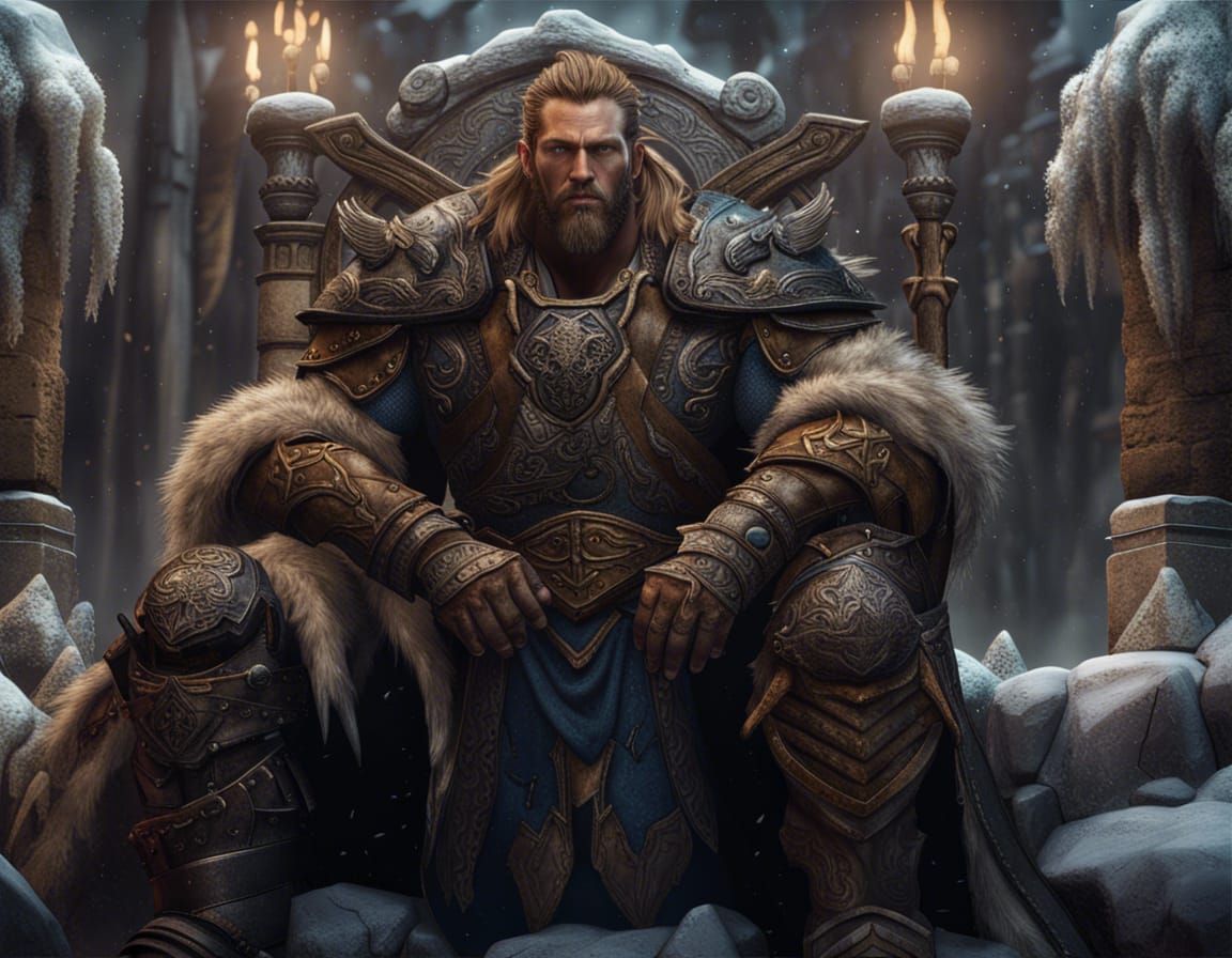 Detailed Giga Chad Ulfric Stormcloak Portrait