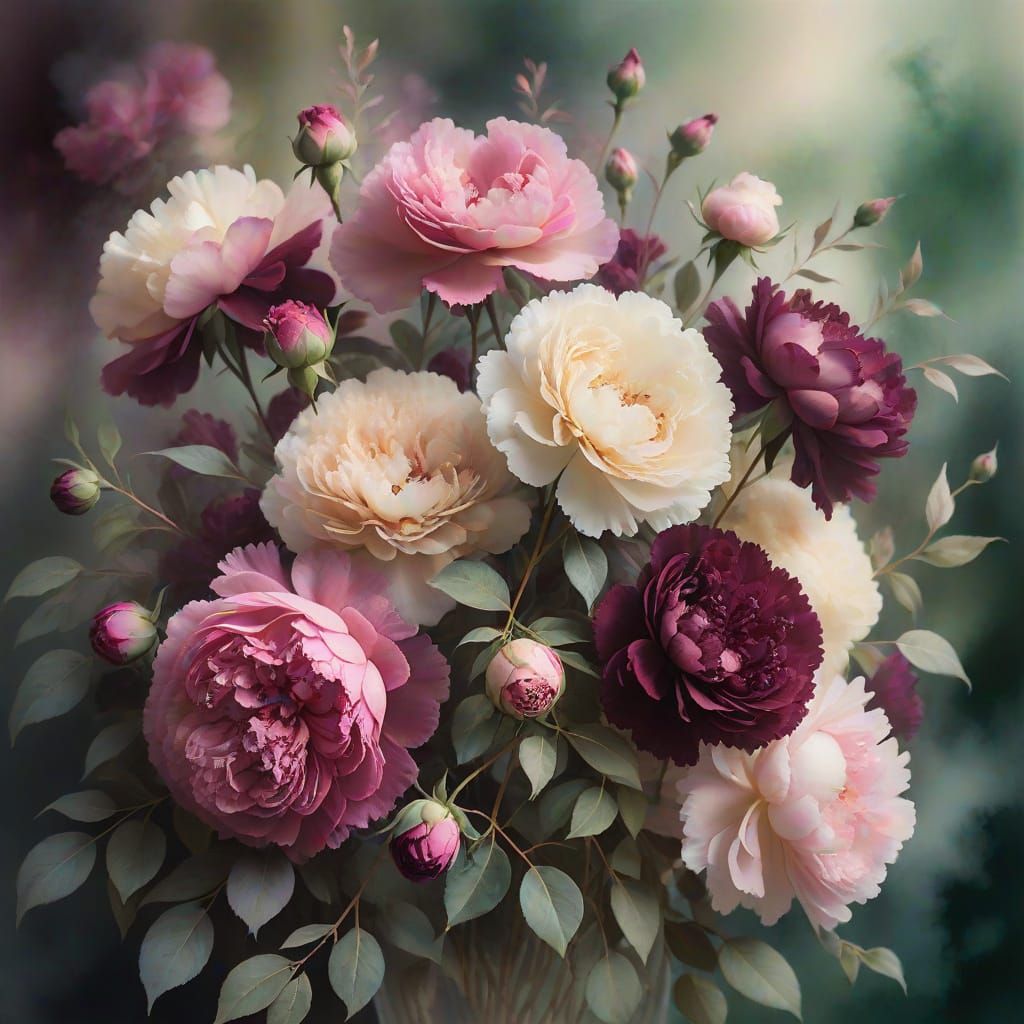 Romantic Floral Dreamscape in Soft Focus