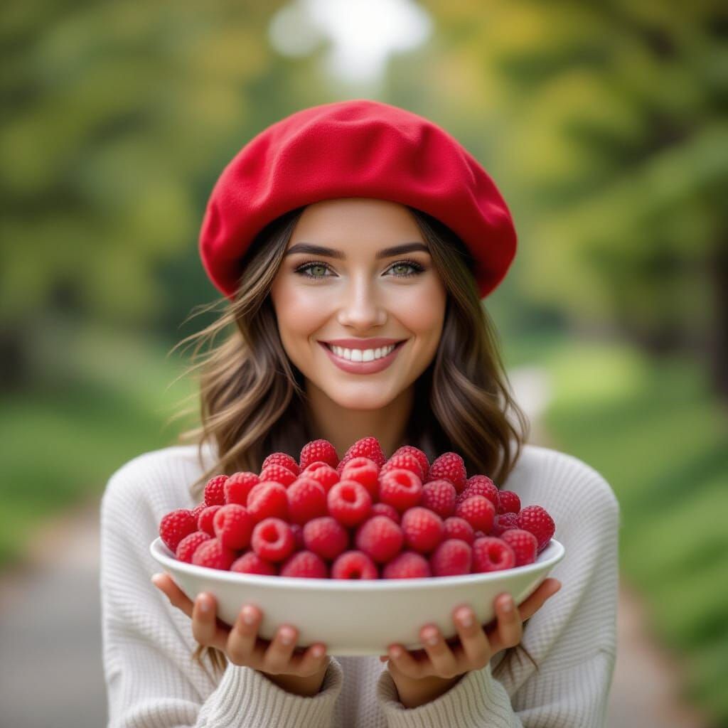 Raspberry Beret: A Sweet and Fruity Fashion Accessory