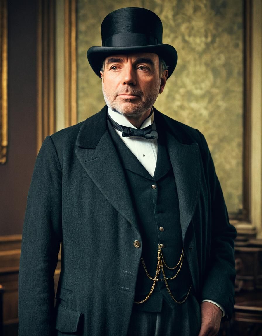 Victorian gentleman in the style of Downton Abbey