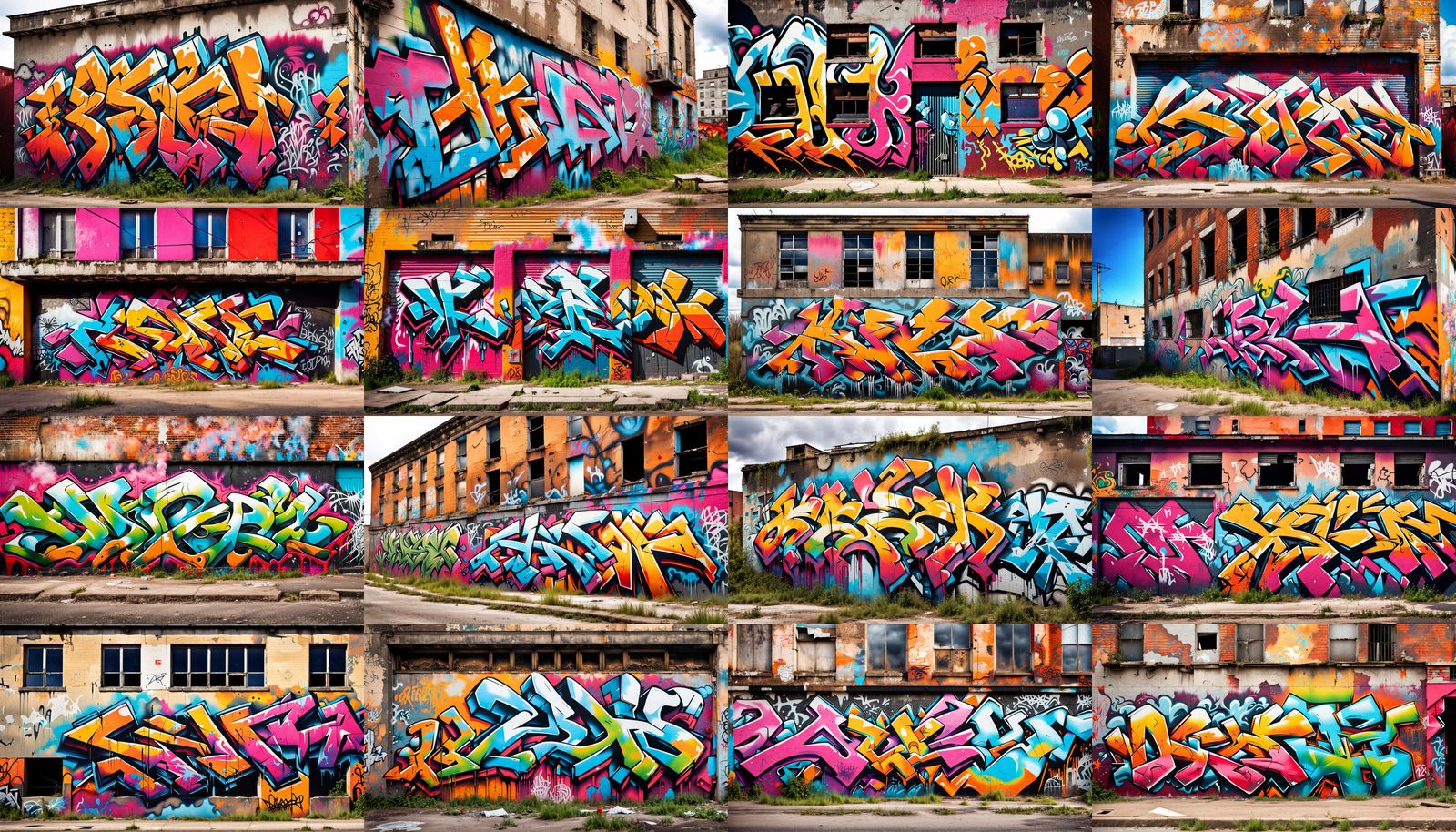 Colorful Graffiti Art Revitalizes Derelict Urban Scene