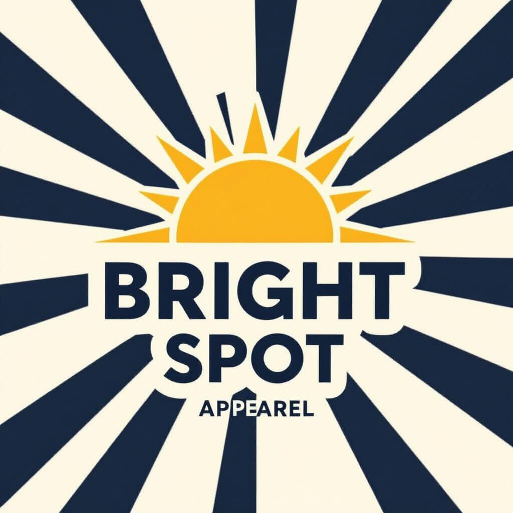 Bright Spot Apparel Logo: Sun Ray Design